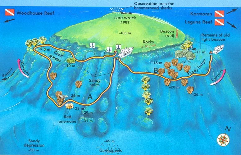 Jackson Reef dive map